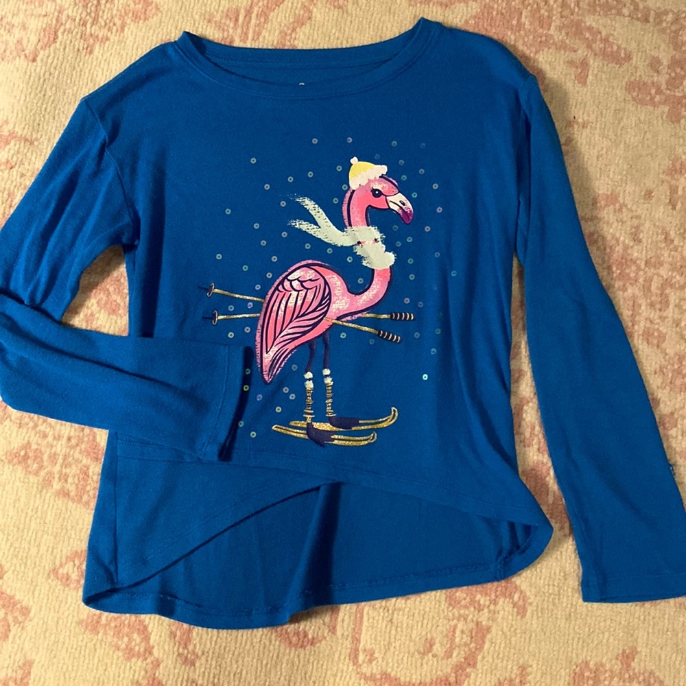 Skiing Flamingo Shirt